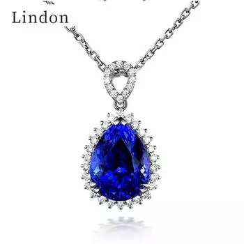 Lindon модное ожерелье в форме капли воды циркон кулон для женщин свадебные украшения
