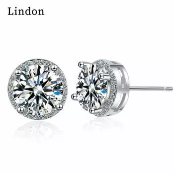 Lindon модные серьги-капли из медного сплава с цирконом для женщин, подарки на свадьбу серебряный