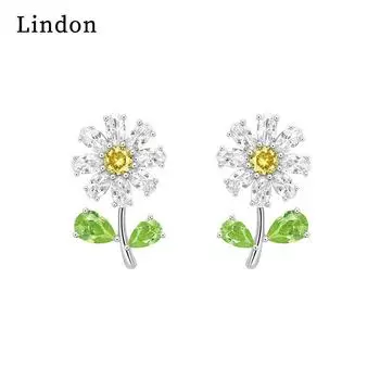 Lindon модные серьги-капли из медного сплава с цирконом для женщин, подарки на свадьбу жёлтый