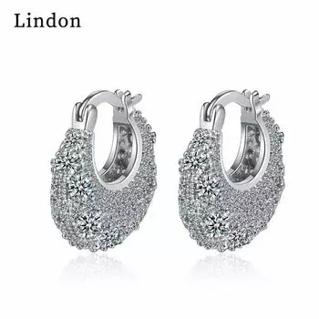 Lindon модные серьги-капли из медного сплава с цирконом для женщин, подарки на свадьбу серебряный