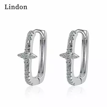 Lindon модные серьги-капли из медного сплава с цирконом для женщин, подарки на свадьбу серебряный