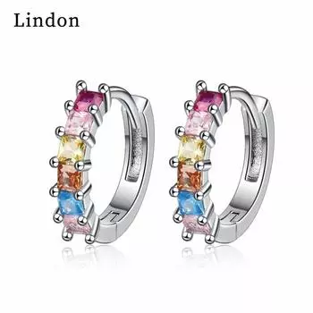 Lindon модные серьги-капли из медного сплава с цирконом для женщин, подарки на свадьбу серебряный