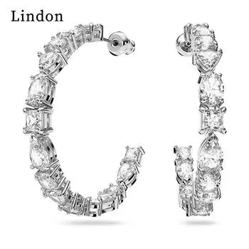 Lindon модные серьги-капли из медного сплава с цирконом для женщин, подарки на свадьбу серебряный