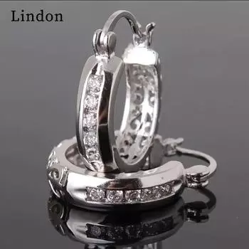 Lindon модные серьги-капли из медного сплава с цирконом для женщин, подарки на свадьбу серебряный