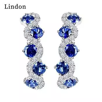 Lindon модные серьги-капли из медного сплава с цирконом для женщин, подарки на свадьбу зелёный