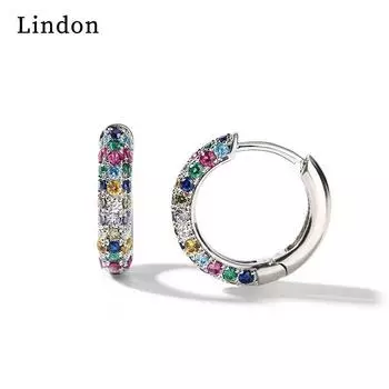 Lindon модные серьги-капли из медного сплава с цирконом для женщин, подарки на свадьбу разноцветный