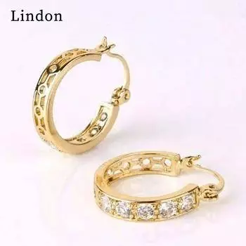 Lindon модные серьги-капли из медного сплава с цирконом для женщин, подарки на свадьбу золотой