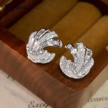 Lindon модные серьги-капли из медного сплава с цирконом для женщин, подарки на свадьбу серебряный