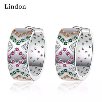 Lindon модные серьги-капли из медного сплава с цирконом для женщин, подарки на свадьбу разноцветный