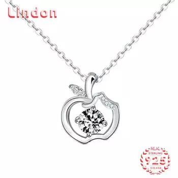 Lindon S925 из стерлингового серебра с муассанитом, роскошное индивидуальное ожерелье с подвеской, женское классическое ожерелье Tide Sugar, полное дикой цепочки на ключицы 0.5CT серебряный