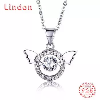 Lindon S925 из стерлингового серебра с муассанитом, роскошное индивидуальное ожерелье с подвеской, женское классическое ожерелье Tide Sugar, полное дикой цепочки на ключицы 0.5CT серебряный