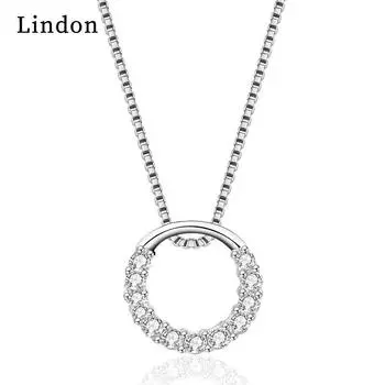 Линдон Стерлингового Серебра 925 Классическое Женское Ожерелье Кулон Циркон Модный Подарок серебряный