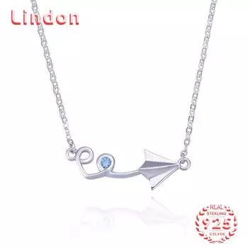 Линдон Стерлингового Серебра 925 Классическое Женское Ожерелье Кулон Циркон Модный Подарок серебряный