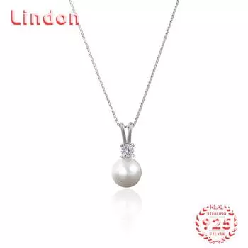 Линдон Стерлингового Серебра 925 Классическое Женское Ожерелье Кулон Циркон Модный Подарок серебряный