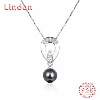 Линдон Стерлингового Серебра 925 Классическое Женское Ожерелье Кулон Циркон Модный Подарок