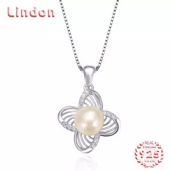 Линдон Стерлингового Серебра 925 Классическое Женское Ожерелье Кулон Циркон Модный Подарок серебряный