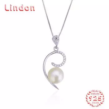 Линдон Стерлингового Серебра 925 Классическое Женское Ожерелье Кулон Циркон Модный Подарок серебряный