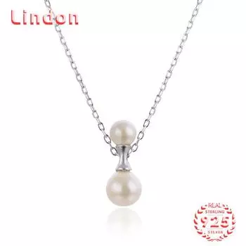 Линдон Стерлингового Серебра 925 Классическое Женское Ожерелье Кулон Циркон Модный Подарок серебряный