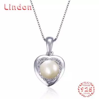 Линдон Стерлингового Серебра 925 Классическое Женское Ожерелье Кулон Циркон Модный Подарок серебряный