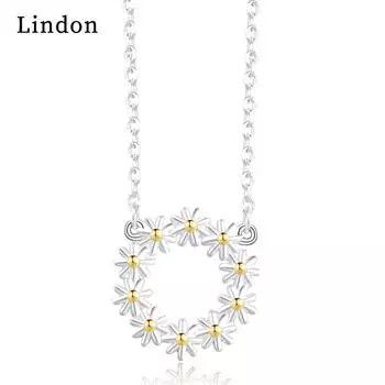 Линдон Стерлингового Серебра 925 Классическое Женское Ожерелье Кулон Циркон Модный Подарок серебряный