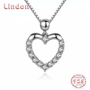 Линдон Стерлингового Серебра 925 Классическое Женское Ожерелье Кулон Циркон Модный Подарок серебряный