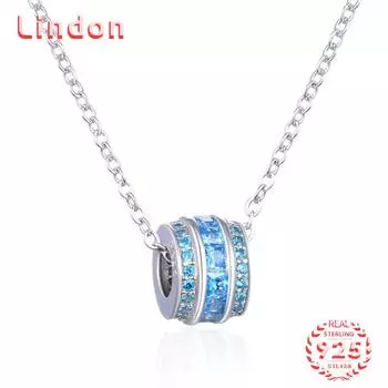 Линдон Стерлингового Серебра 925 Классическое Женское Ожерелье Кулон Циркон Модный Подарок серебряный