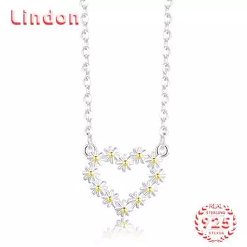 Линдон Стерлингового Серебра 925 Классическое Женское Ожерелье Кулон Циркон Модный Подарок серебряный