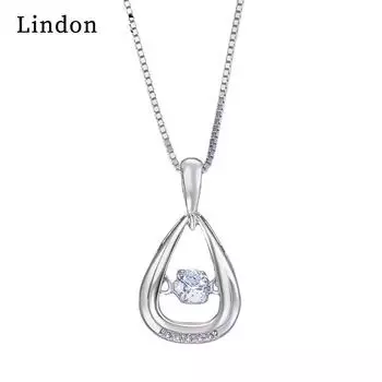 Линдон Стерлингового Серебра 925 Классическое Женское Ожерелье Кулон Циркон Модный Подарок серебряный