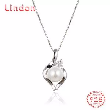 Линдон Стерлингового Серебра 925 Классическое Женское Ожерелье Кулон Циркон Модный Подарок серебряный