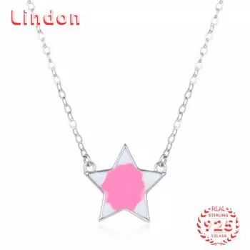 Линдон Стерлингового Серебра 925 Классическое Женское Ожерелье Кулон Циркон Модный Подарок серебряный