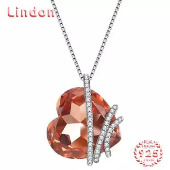 Линдон Стерлингового Серебра 925 Классическое Женское Ожерелье Кулон Циркон Модный Подарок