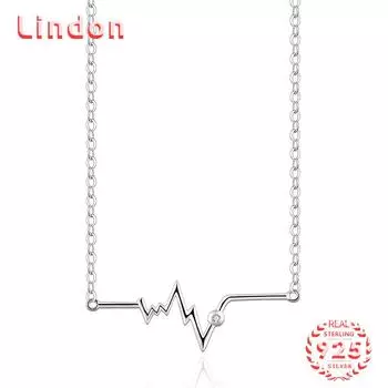 Линдон Стерлингового Серебра 925 Классическое Женское Ожерелье Кулон Циркон Модный Подарок серебряный