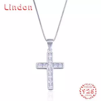 Линдон Стерлингового Серебра 925 Классическое Женское Ожерелье Кулон Циркон Модный Подарок серебряный