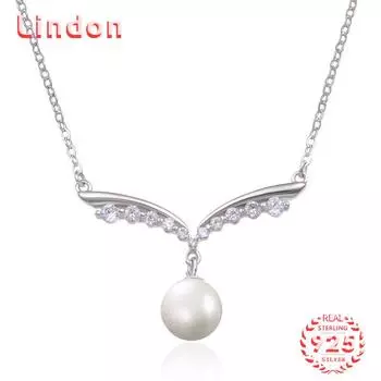 Линдон Стерлингового Серебра 925 Классическое Женское Ожерелье Кулон Циркон Модный Подарок серебряный