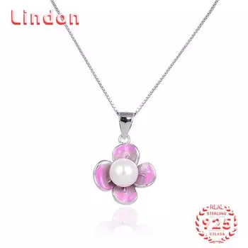 Линдон Стерлингового Серебра 925 Классическое Женское Ожерелье Кулон Циркон Модный Подарок