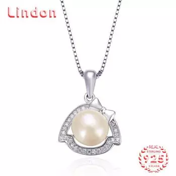Линдон Стерлингового Серебра 925 Классическое Женское Ожерелье Кулон Циркон Модный Подарок серебряный