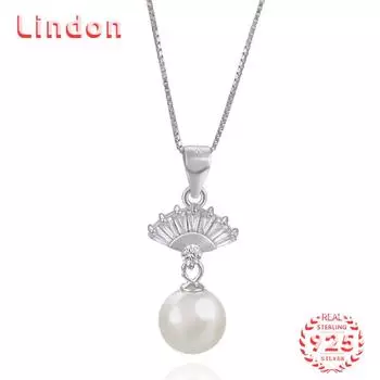 Линдон Стерлингового Серебра 925 Классическое Женское Ожерелье Кулон Циркон Модный Подарок серебряный