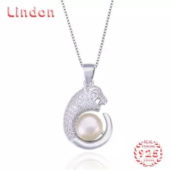 Линдон Стерлингового Серебра 925 Классическое Женское Ожерелье Кулон Циркон Модный Подарок серебряный