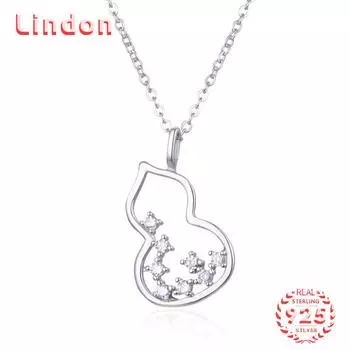 Линдон Стерлингового Серебра 925 Классическое Женское Ожерелье Кулон Циркон Модный Подарок серебряный