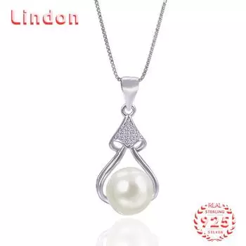 Линдон Стерлингового Серебра 925 Классическое Женское Ожерелье Кулон Циркон Модный Подарок серебряный