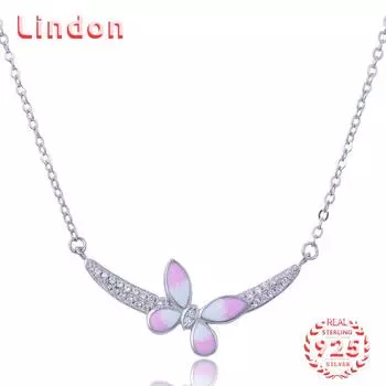 Линдон Стерлингового Серебра 925 Классическое Женское Ожерелье Кулон Циркон Модный Подарок чёрный