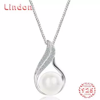 Линдон Стерлингового Серебра 925 Классическое Женское Ожерелье Кулон Циркон Модный Подарок серебряный