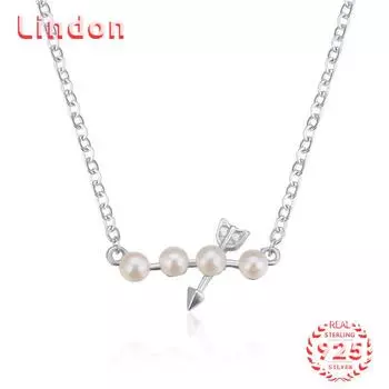Линдон Стерлингового Серебра 925 Классическое Женское Ожерелье Кулон Циркон Модный Подарок серебряный
