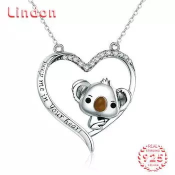 Линдон Стерлингового Серебра 925 Классическое Женское Ожерелье Кулон Циркон Модный Подарок серебряный