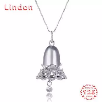 Линдон Стерлингового Серебра 925 Классическое Женское Ожерелье Кулон Циркон Модный Подарок серебряный