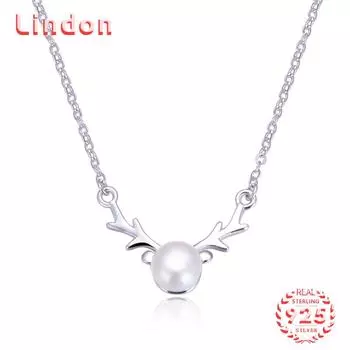 Линдон Стерлингового Серебра 925 Классическое Женское Ожерелье Кулон Циркон Модный Подарок серебряный