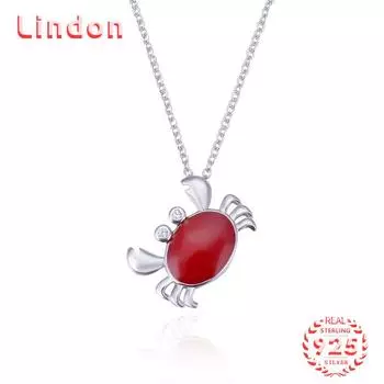 Линдон Стерлингового Серебра 925 Классическое Женское Ожерелье Кулон Циркон Модный Подарок серебряный