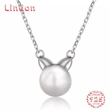 Линдон Стерлингового Серебра 925 Классическое Женское Ожерелье Кулон Циркон Модный Подарок серебряный