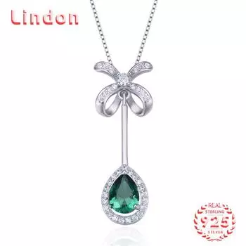 Линдон Стерлингового Серебра 925 Классическое Женское Ожерелье Кулон Циркон Модный Подарок серебряный