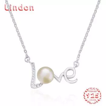Линдон Стерлингового Серебра 925 Классическое Женское Ожерелье Кулон Циркон Модный Подарок серебряный